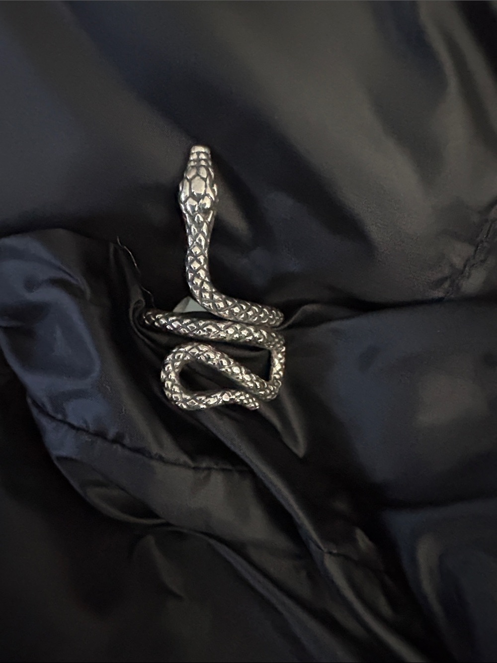 Sterling-Style Silver Snake Wrap Ring